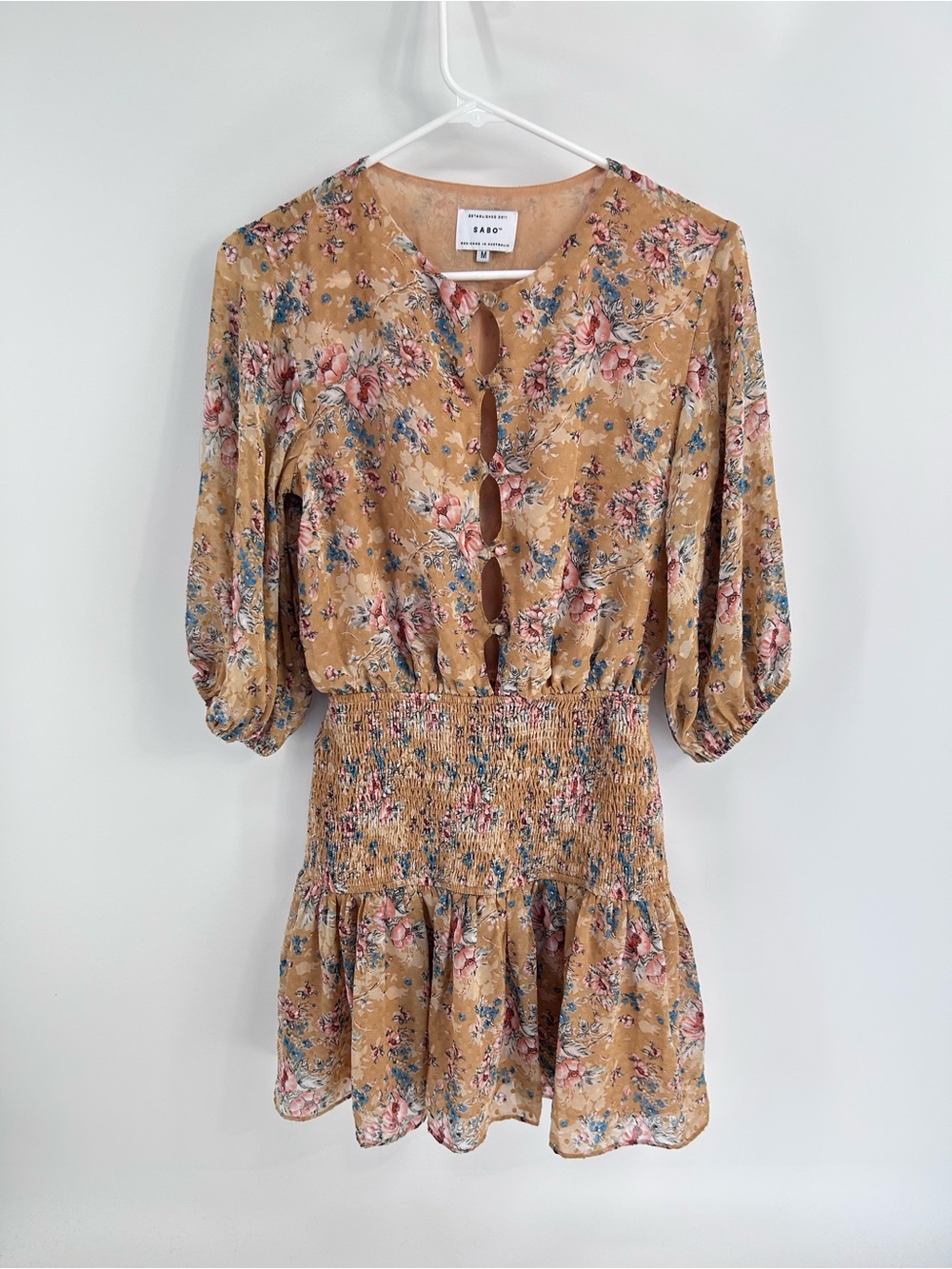 Sabo Skirt Sierra Floral Mini Dress - Size medium